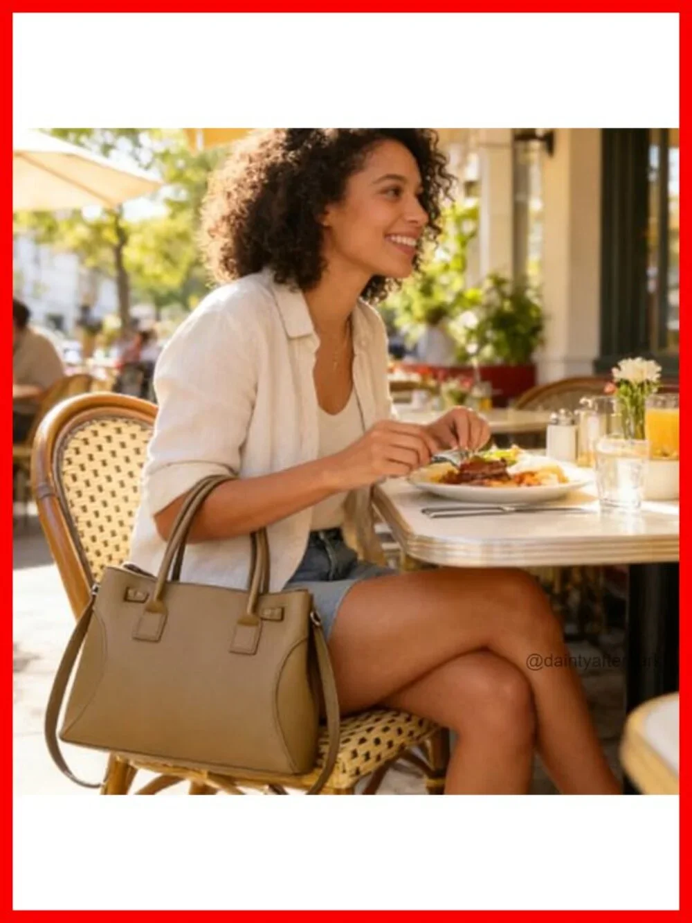 Women's Vegan Leather Satchel Tote Bag with Crossbody Strap